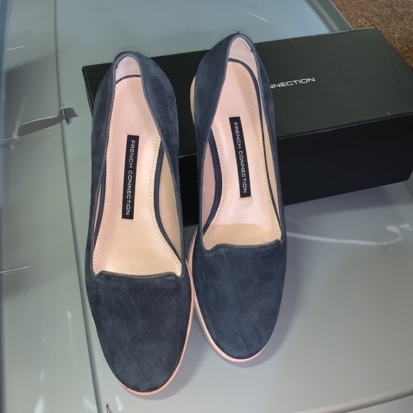 French Connection Navy Suede Damini Loafer Sz 36 - Picture 5 of 5